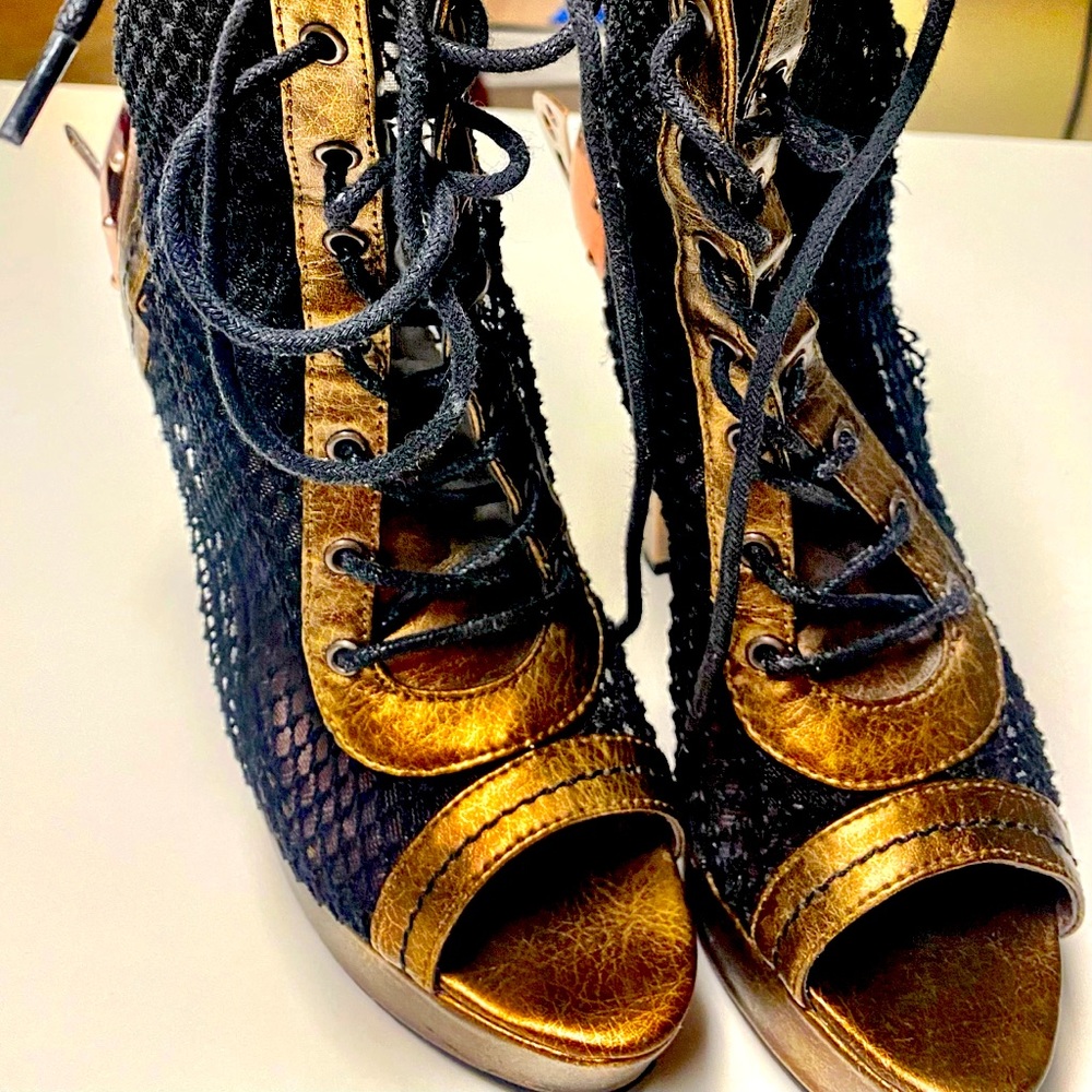Hades brand 5” heel mesh boots